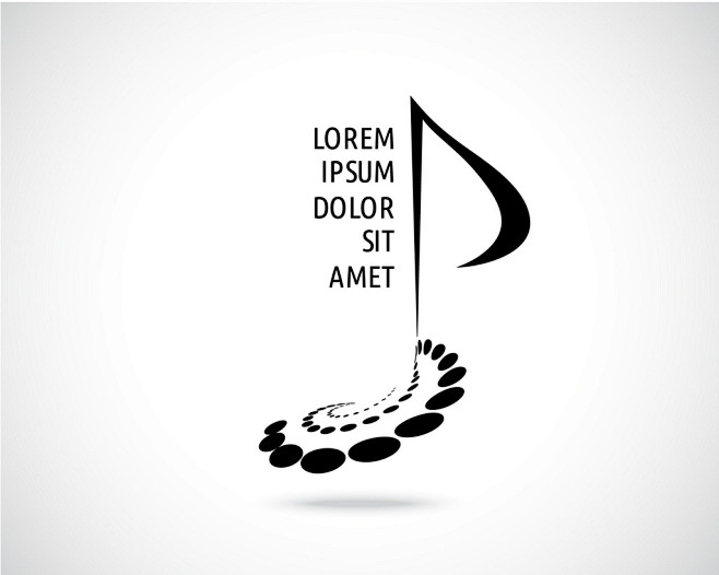 黑色音符创意logo