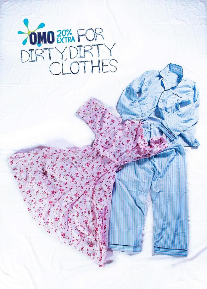 dirtyclothes脏衣服奥妙omo洗衣粉平面广告