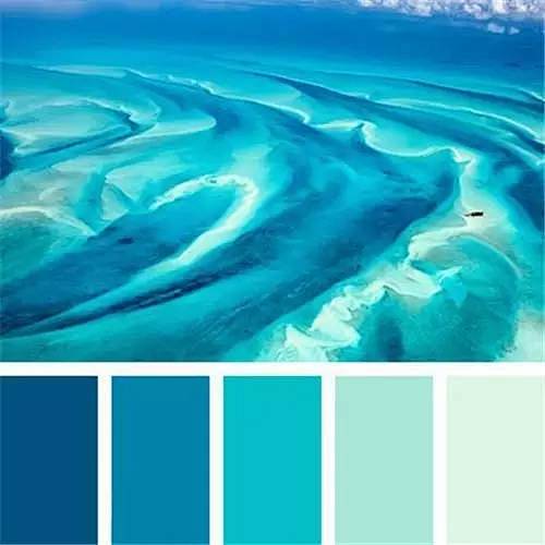 net 日系小清新的冷色调配色色卡图片 aladd.