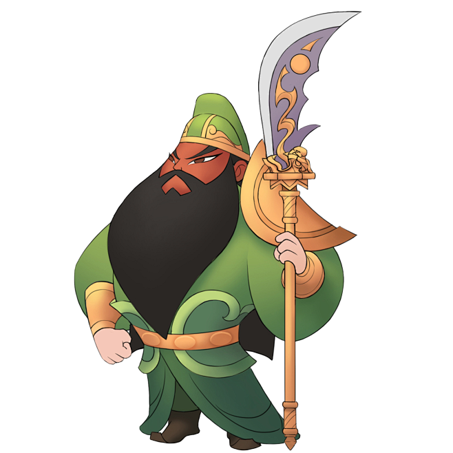 滕子菌从其道漫漫转采于2021-02-20 10:22:59关羽 (1)游戏角色——q版