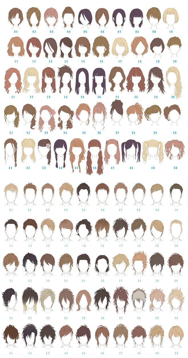 发型风格分类图解图片