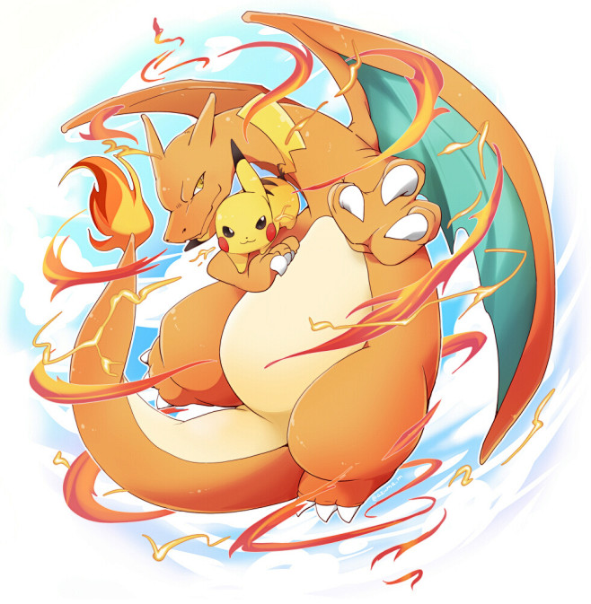 宠物小精灵口袋妖怪神奇宝贝喷火龙皮卡丘