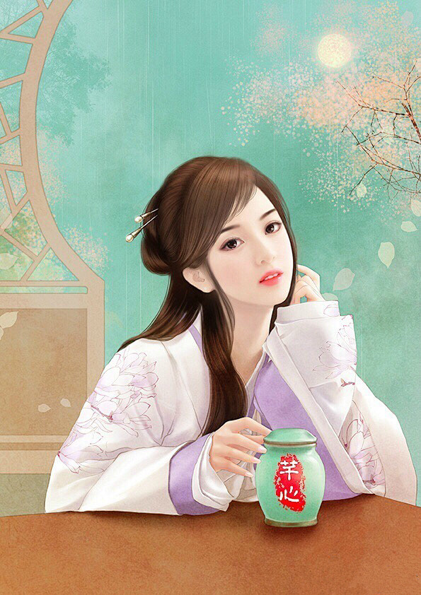 古风插画芊心初晴绘