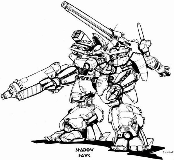 机甲风暴日本studionue机器人robot手绘原画黑白线稿欣赏