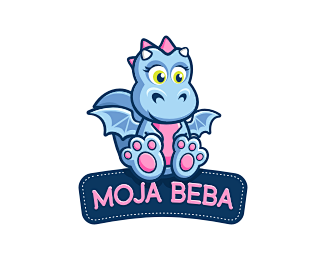 一个儿童服装品牌的logologo以可爱的恐龙为元素可爱的恐龙宝宝设计萌