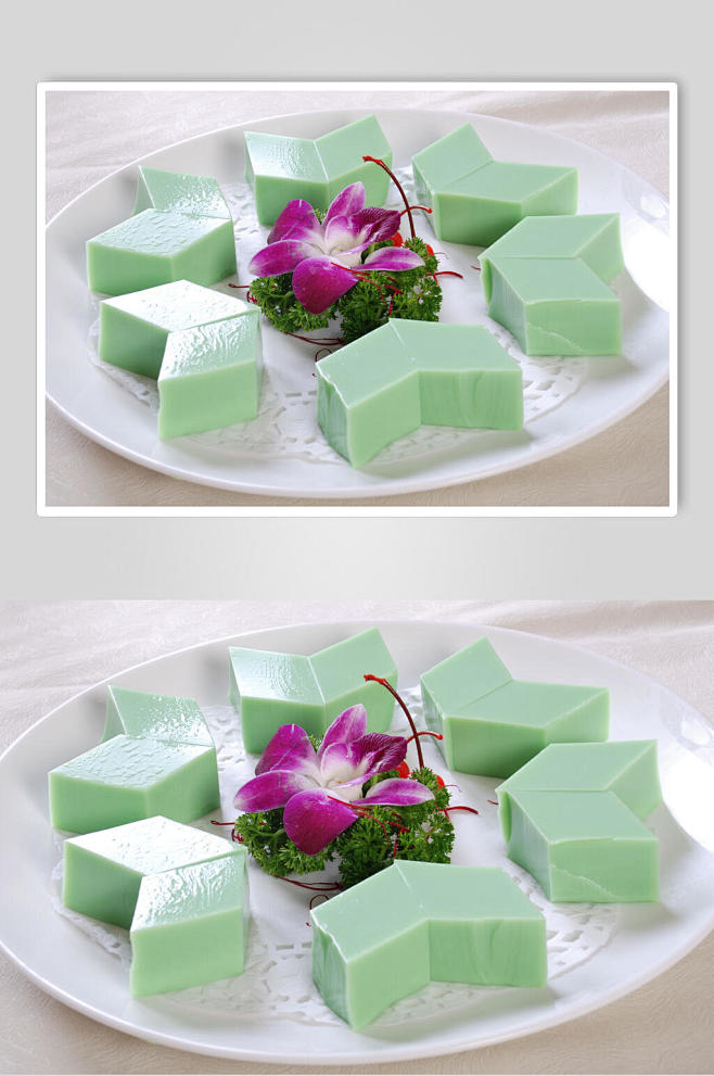 凯宴绿茶糕美食摄影图片众图网