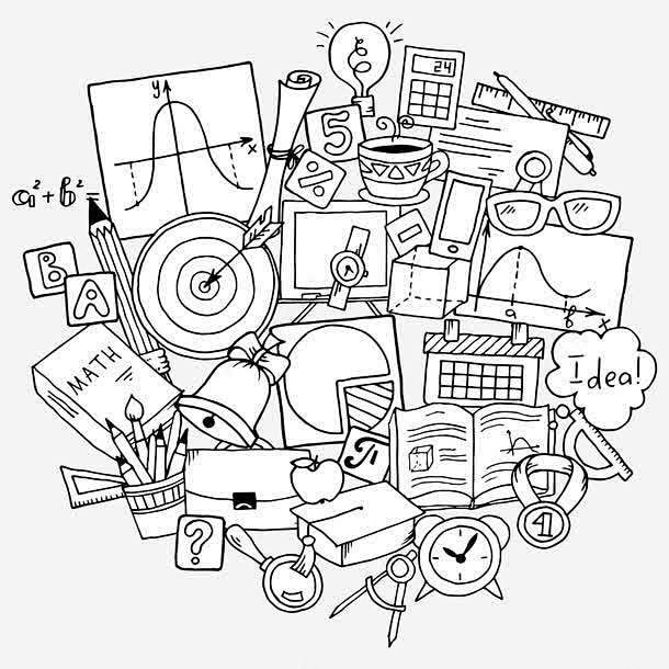 元素手绘矢量插画png免抠素材新图网httpsixintucom理科教育数学公式