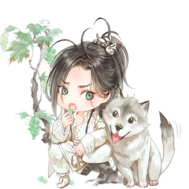 猫九の动漫插画二次元古风唯美人物手绘美男美女q版