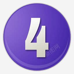 深蓝色的数字序号4图标