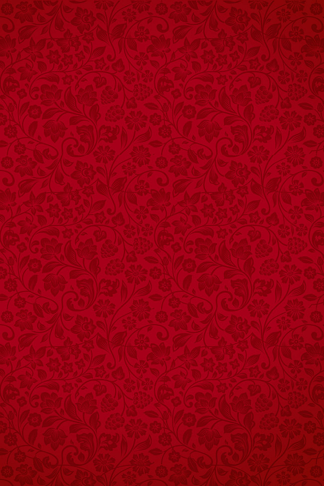红色中国风花纹暗纹背景