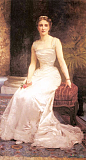 威廉·阿道夫·布格罗(William-Adolphe Bouguereau)高清作品《奥利·罗德尔夫人的肖像》