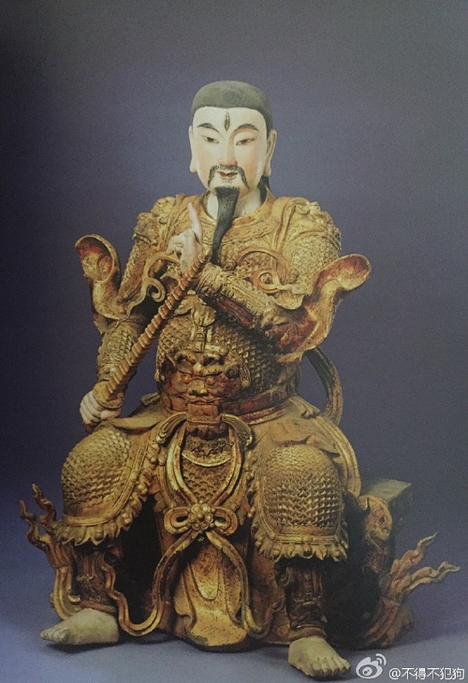 苟元帅,赤面三目,左手凿、右手锤;图2是九天应