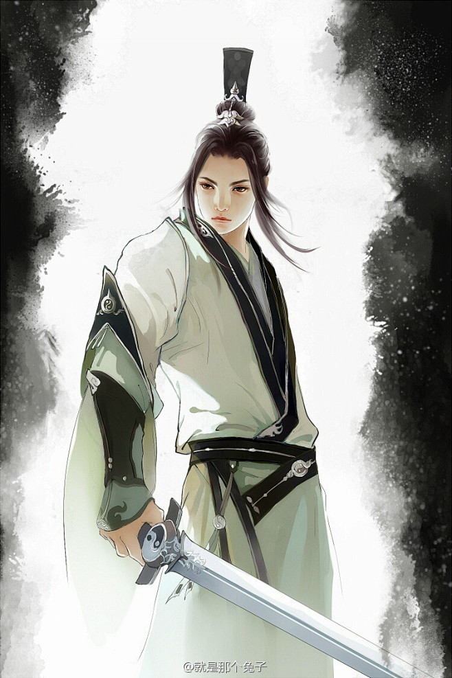 剑三纯阳古风手绘插画