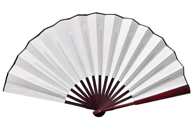扇子新款折扇白色绢面扇白面扇空白扇布扇子diy制作定做广告logo淘宝