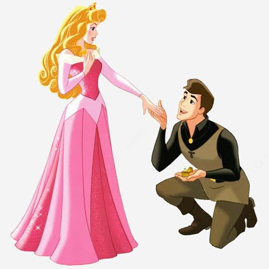 王子和公主求婚图片