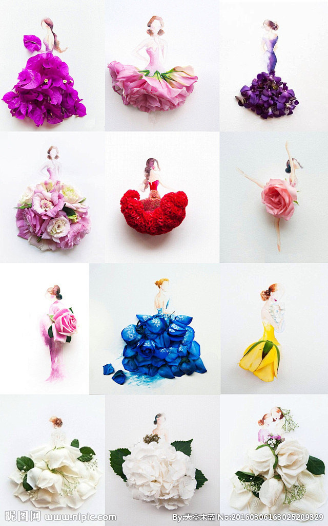 青三从夜小兔转采于2016-07-14 17:14:09手绘 鲜花美女创意青三同采自