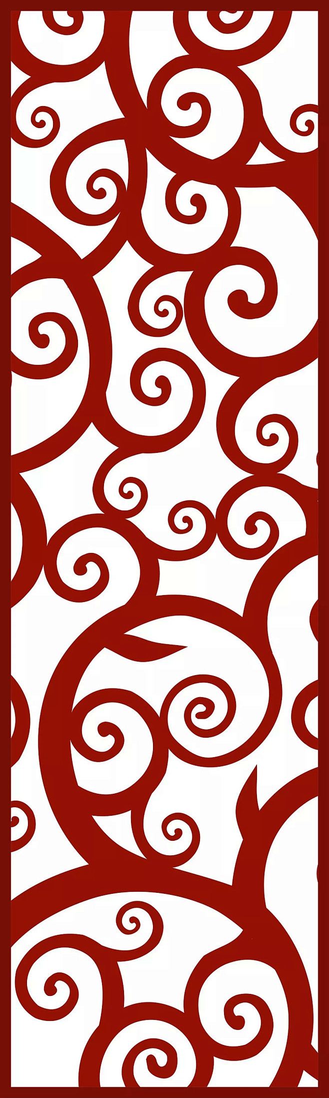 深红色植物镂空花纹参考边框雕刻参考古风花纹剪纸镂空纹理中国传统