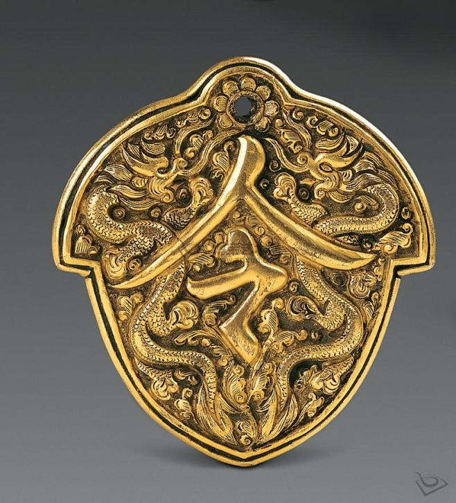 20:52:12明 铜鎏金錾刻龙纹令牌花纹凝尘的小眼睛乌溜溜同采自auction