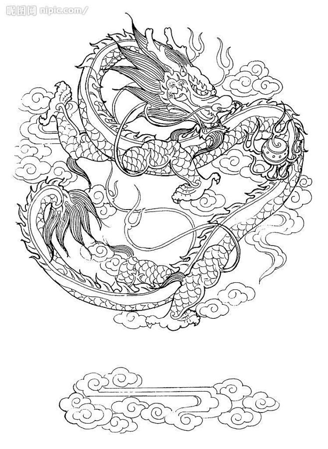 黑白装饰画图样-花瓣网|陪你做生活的设计师 | 西游记白描李云中