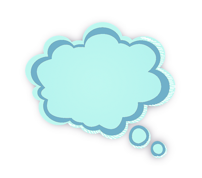 卡通手绘对话框png字幕背景幻想框