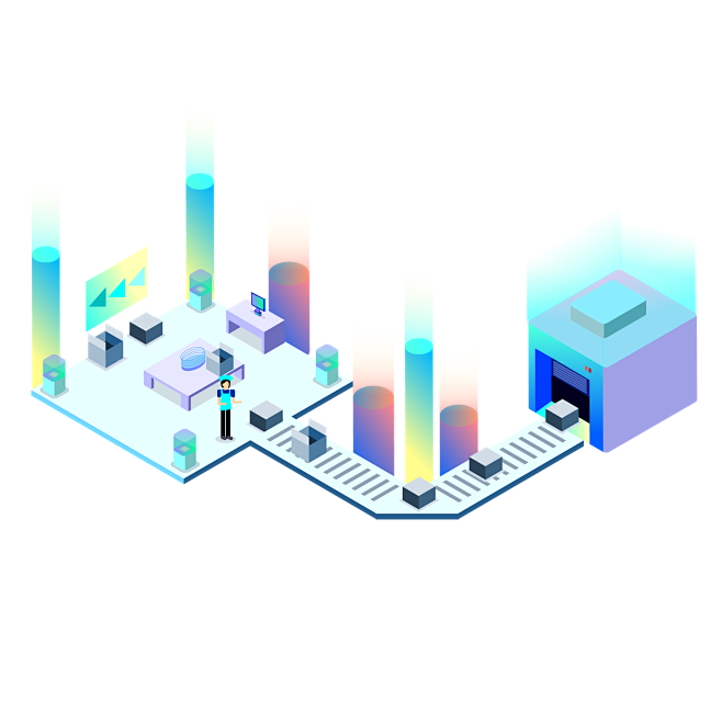 2.5d流水线 png素材