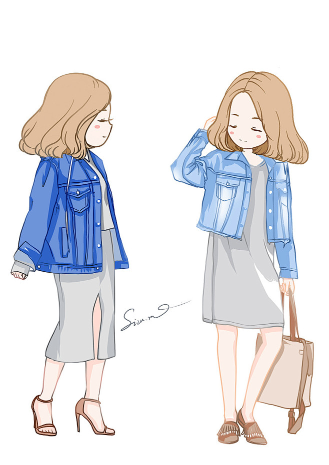 卡通人物服装穿搭|插画|插画习作|sizu25 - 原创
