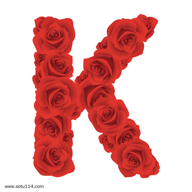 玫瑰花字母k
