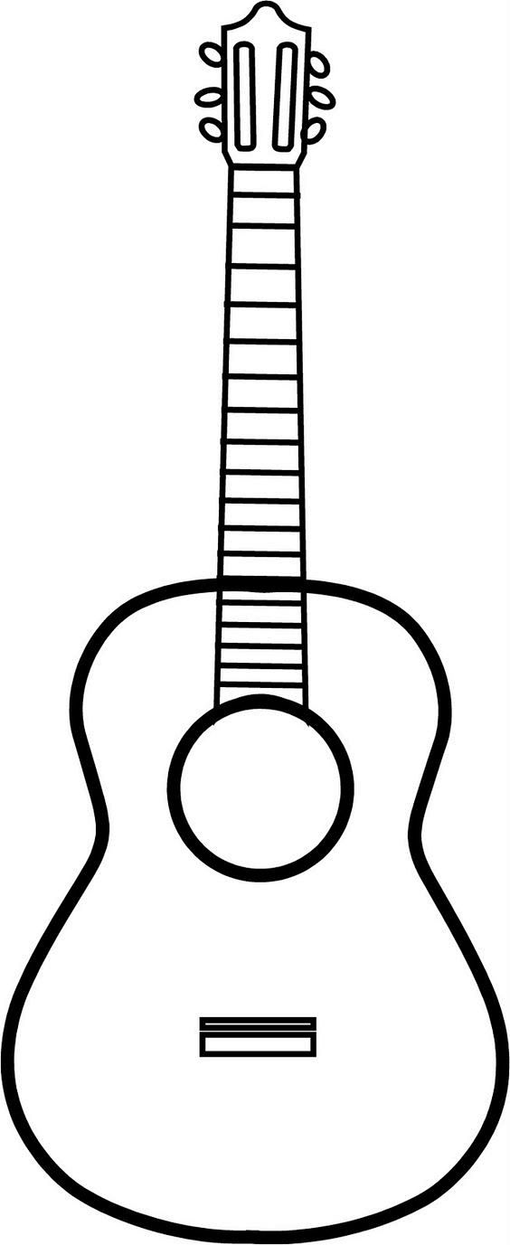 吉他画法 画图图片