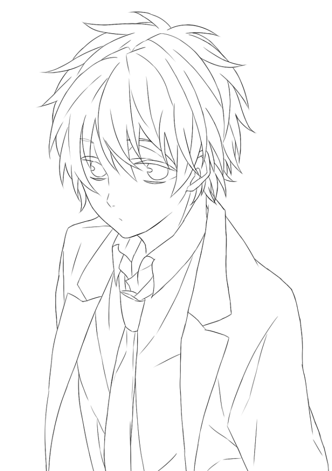 高清线稿上色练习sai线稿ps线稿动漫鸟人会绘画交流群497968983