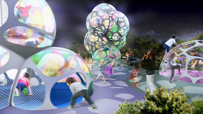 土耳其伊斯坦布尔马尔马拉广场云团游戏装置carve–mooool木藕设计网