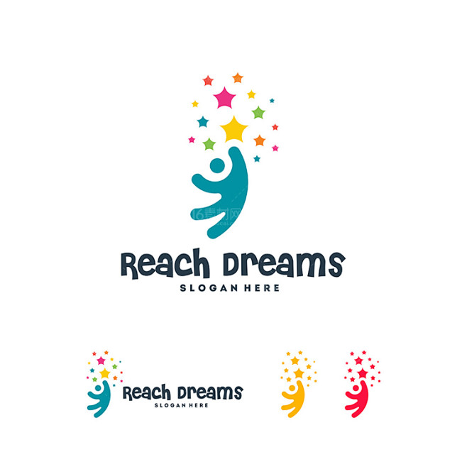 放飞梦想儿童用品logo教育logo学校logo幼儿机构标志设计模板素材淘宝