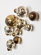 WALL SPHERES - CHOCOLATE PLATED ~ Set of 13
