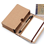 UMI欧洲风情复古档案袋文件夹 风琴包 票据收纳袋送便签本 