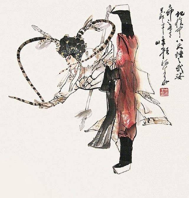 戲曲經典人物寫意顏梅華作品