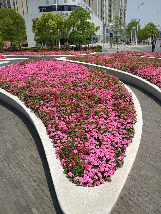 上海耐克总部logo花池特色花池