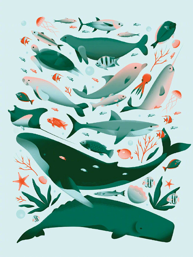 一组画风超赞的极简扁平插画设计插画师elenwinata67676767