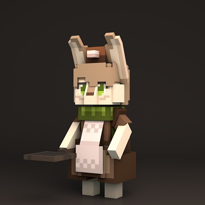 说不出的舒服～ 平面名画的3d像素化处理也是直观又有趣7815