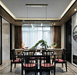 别墅240平新中式风格餐厅装修图-每日推荐