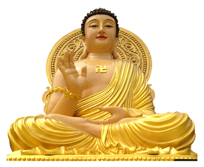 彩绘释迦牟尼释迦牟尼佛坐像其他元素免抠png图片壁纸