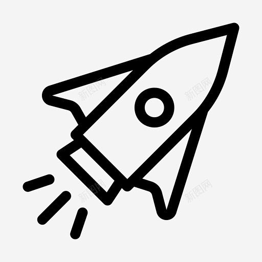 火箭发射火箭发射图标页面网页平面电商创意素材