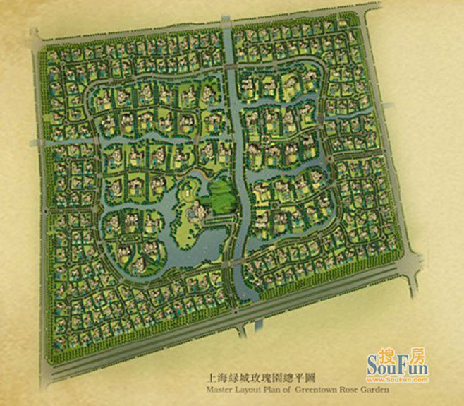 上海绿城玫瑰园平面图图片