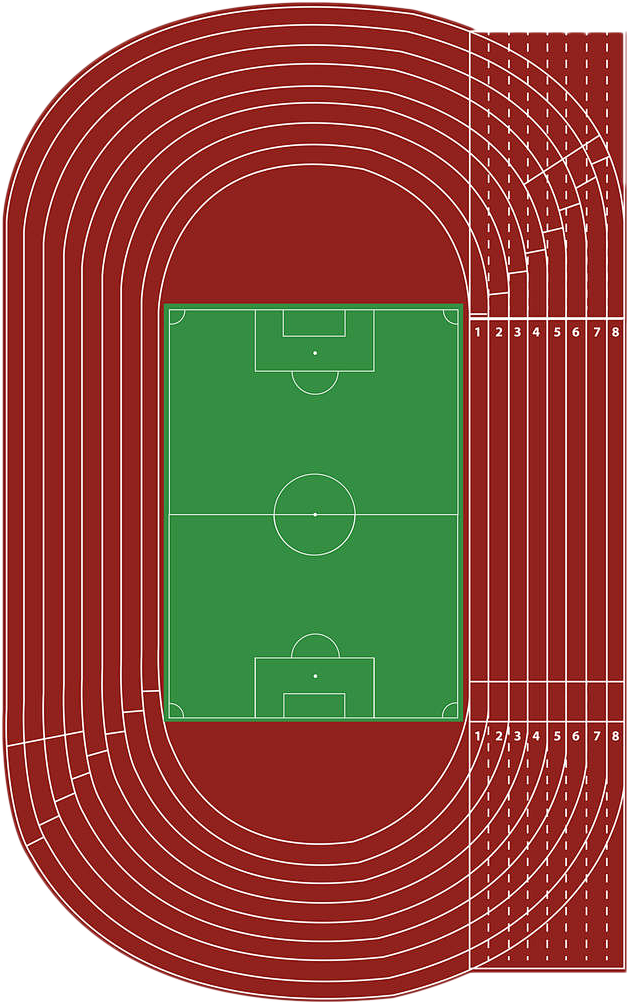 田径场跑道图片简图图片