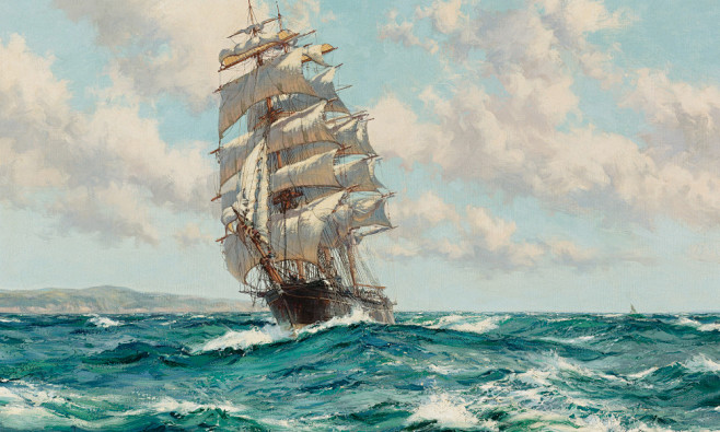 帆船油画作品欣赏图片