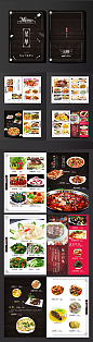 黑色创新美食菜单画册-众图网