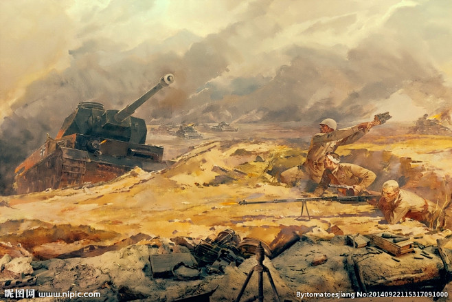 战争油画