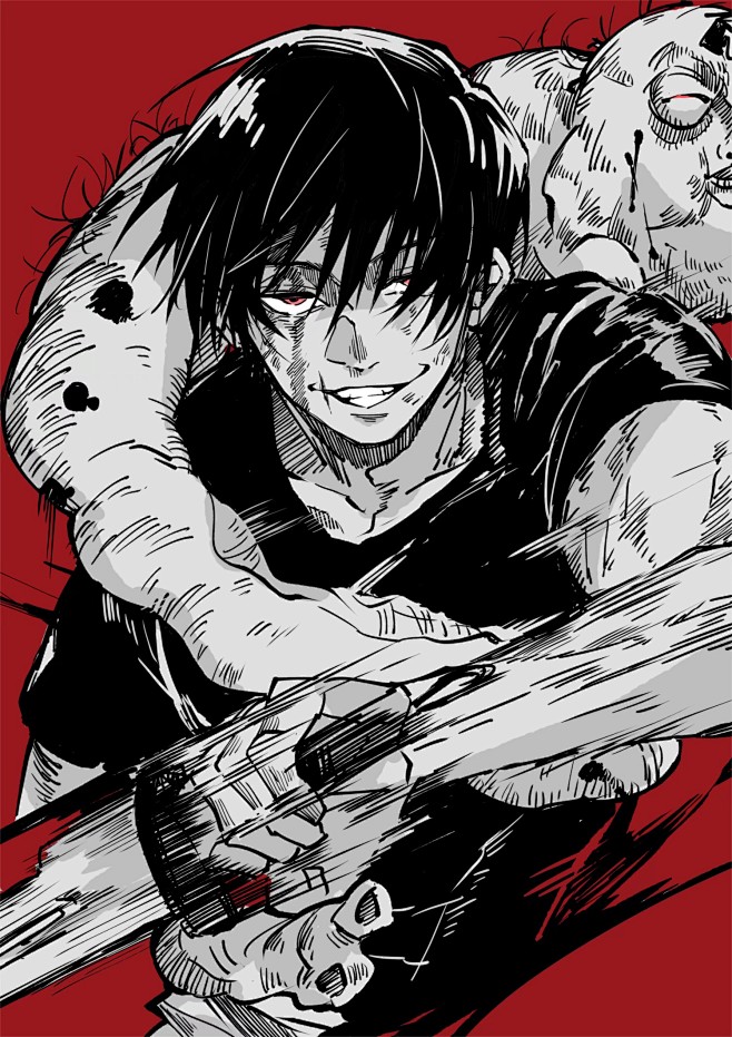 伏黑甚尔 五条悟 两面宿儺   画师:尤.