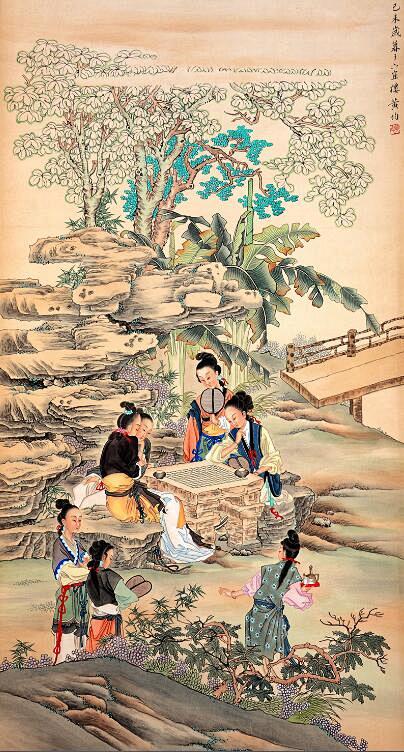 古代围棋对弈图