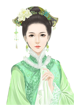 云深封面采集到清装美女