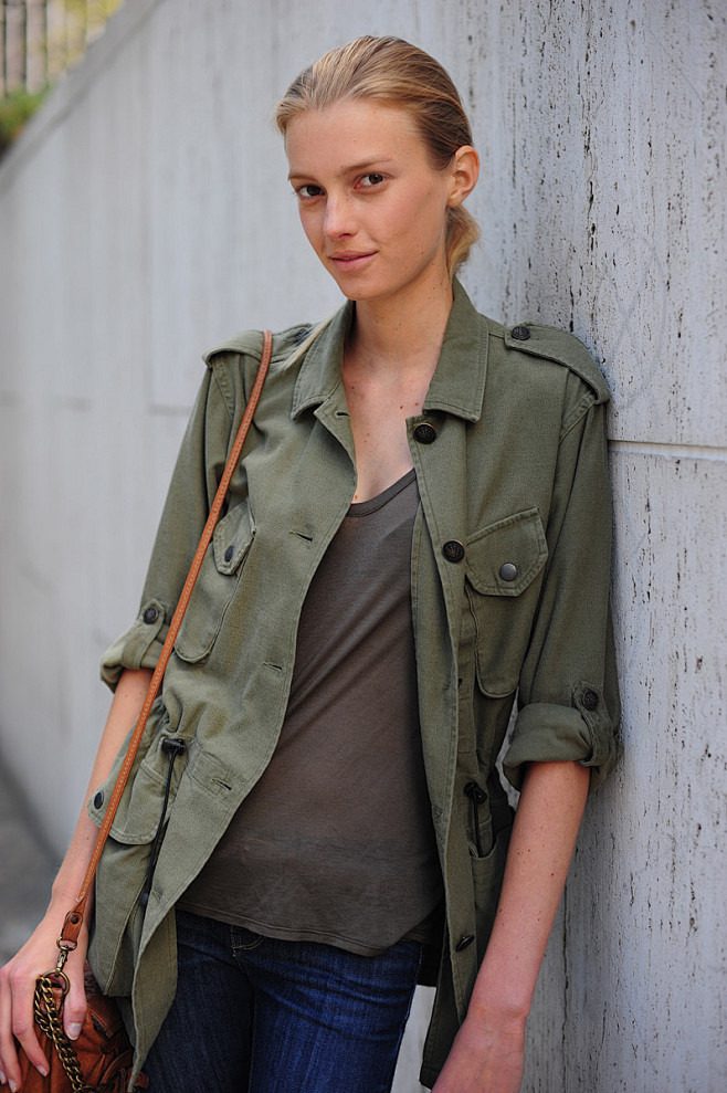 超模西格莉德阿格伦sigridagren一件外套走天下街拍look