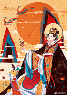 DT鱼鱼采集到国潮插画
